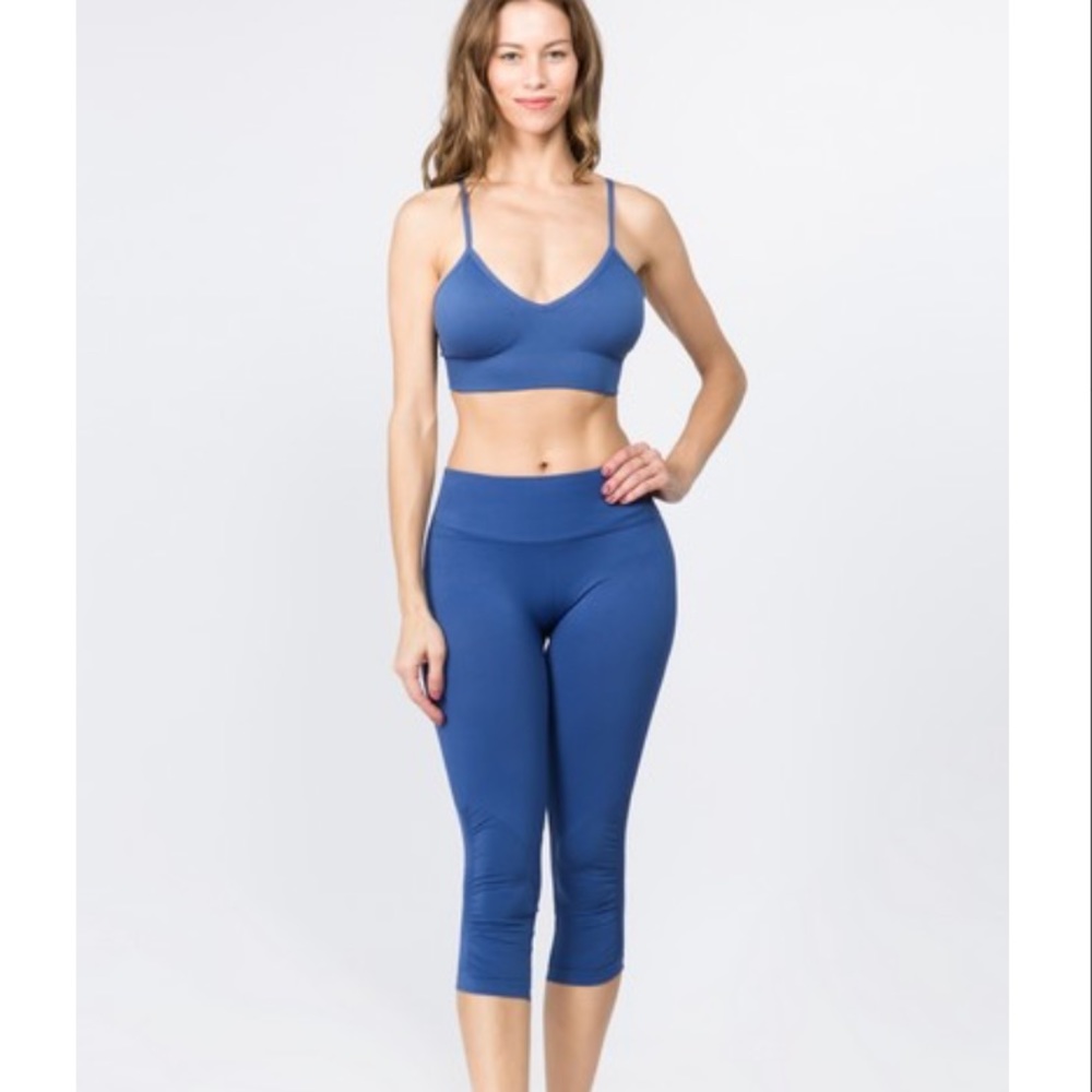 Blue Two Piece Workout Set
